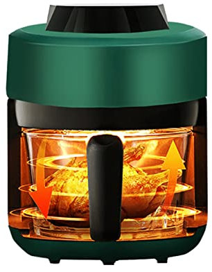 DRYIC Friggitrice ad Aria - 2,5 L/2,2QT Touch Screen Digitale Forno Caldo Elettrico Senza Olio, friggitrice ad Aria compatta con Ciotola in Vetro con 6 preimpostazioni, Facile da Pulire, (Green)