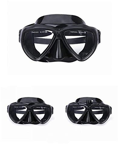 ZJFHEYUO Taucherbrille Herren- und Damenmodelle Abnehmbarer Kameraständer Schnorchelmaske Gehärtetes Glas Silikon-Atemmaske Großer Rahmen Schwimmbrille Tauchausrüstung Schwimmmask