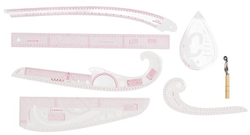 Tailor Rulers PVC Plastic Curve Pattern Clothing Making Ruler Set Scriber Sewing Cutting