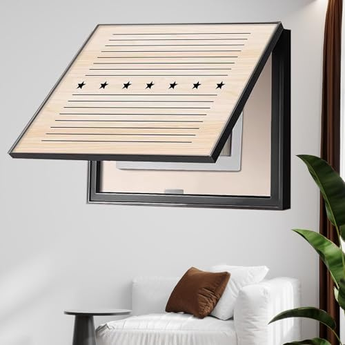 Cache Compteur Electrique Panneau Décoratif en Bois pour Boîtier de Disjoncteur, Cache-Panneau Électrique Creux pour Remplacement de Boîte à Fusibles, Panneau Cache-Compteur Électrique pour Ferme(E,60