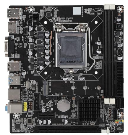 Denash H61C DDR3 DDR3 Storna Dual Computer Computer per il Processore PIN LGA 1155 con Porte USB3.0 per Appassionati di