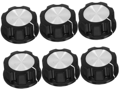 IWOWHERO 6 pezzi Manopole Ricambio per Gas e Friggitrice ad Aria Pomelli Timer Resistenti al per Forno Elettrico e Cucina Controllo Stufa e Barbecue
