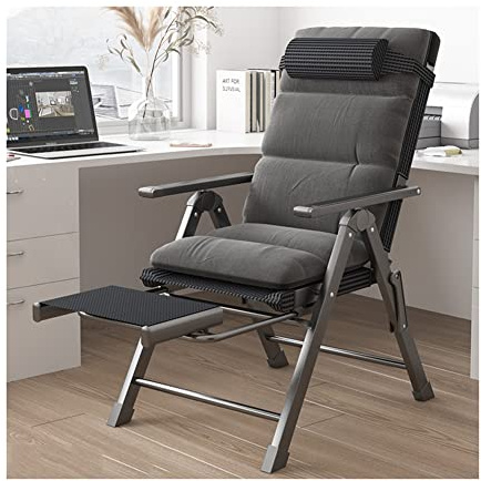 Adjustable Folding Lounge Chair with Pillow - Perfect for Indoor & Outdoor Relaxation, Poolside, Backyard, Lawn, Camping, and Patio Use