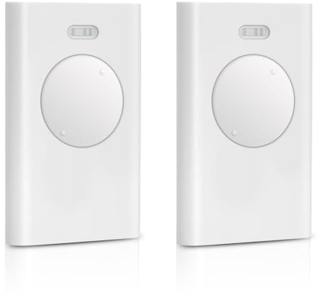 Set mit 2 Universal-Fernbedienungen 433 MHz für Tor und Garage, 2-K-Fernbedienung, kompatibel mit Modellen, Ersatz für Modelle 433, einfache Programmierung, Entfernung bis zu 50 m – Weiß