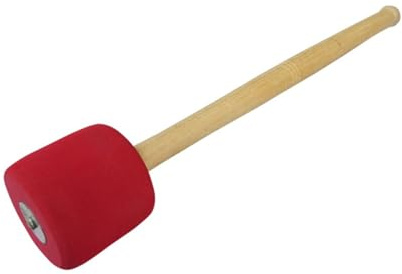 MINAOLULUS Baqueta para Bombo Rojo con Mango de Madera Antideslizante que Realza Notas Graves Adecuado para Percusión Adulto y Uso Profesional