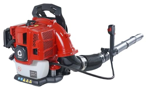 Garvee Souffleur à dos puissant pour feuilles – Moteur 2 temps 52CC 2,2CV – Débit d'air 780 CFM, 270 MPH – Démarrage facile, harnais confortable – Idéal jardin, pelouse et neige – Rougeur 2-Temps 52CC