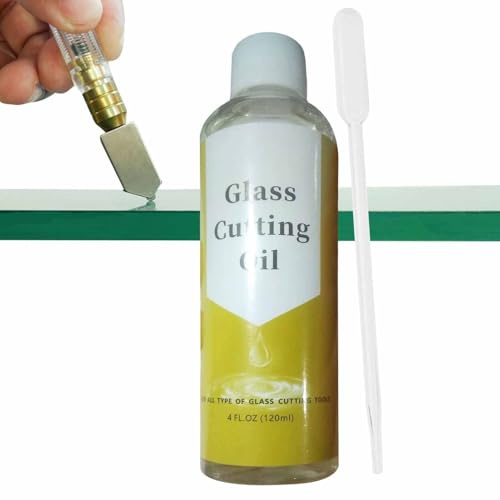 Olio Per Tagliavetro Multifunzionale – Strumento Artigianale Da 120 Ml, Fornitura Di Taglio Preciso Per Modellare Il Degli Specchi | Progetti Professionali Di Laboratori Fai-da-te Attrezzature A