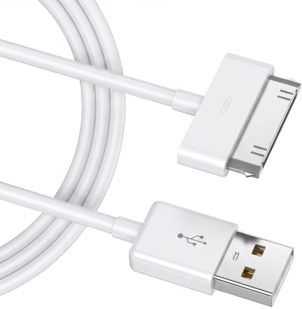 TwinkleHom USB auf 30-poliges Ladekabel, 1 m, Synchronisations- und Ladekabel, kompatibel mit iPhone 4/4S/3GS/3G, iPad 1/2/3, iPod Touch/Classic/Nano – Weiß