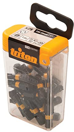 Triton TPTA52357832 - Pack de 25 puntas T30 para atornillador de impacto, color negro