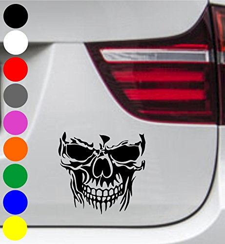 wDesigns 2er Set Autoaufkleber Totenkopf Skelett Skull SCHÄDEL Aufkleber Tuning Decal
