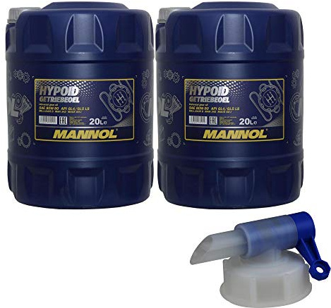2x 20 L MANNOL Getriebeöl Hypoid Getriebeoel 80W-90 API GL4/GL 5 + Auslaufhahn