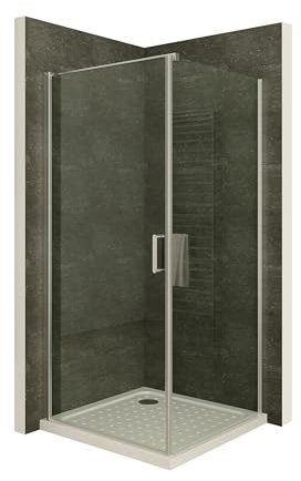Duschkabine 100x100x190 cm Eckdusche mit Fronteinstieg - Links und RECHTS montierbar! aus 6mm ESG Nano Sicherheitsglas #558