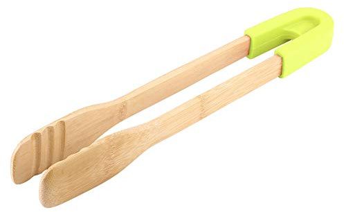 Pinze per Alimenti da, Pinze per Barbecue in Legno Pinze per Alimenti a Buffet Bistecca di Pane Pinza da Strumento per Servire, Servire, Barbecue, Insalata, Buffet, Forno(verde)