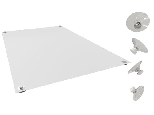 Home-Vision® Dachfensterrollo Verdunkelungsrollo Velux-kompatibel ohne Bohren mit Saugnäpfen Lichtundurchlässig Thermorollo Thermo-Rollo für Dachfensterr (Weiß, S06-96cm x 93cm)