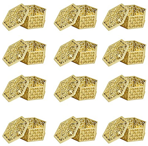 Tomotato Scatola di Caramelle, Design Unico e Funzionale, Contenitore Plastica per Immagazzinaggio Caramelle, Forma Esagonale e Quadrata, per Feste e Regali