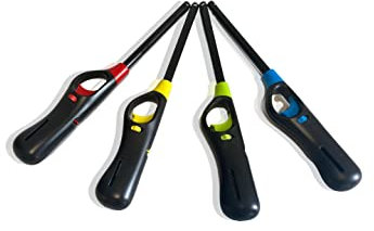 1ABOVE 4 PACK Refillable Safety Gas Utility Lighters for Cookers, BBQ, Candles, Gas Fire, Fireworks, Camping and much more (1)