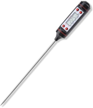 Agatige Stainless Steel Probe Digital LCD Meat BBQ Thermometer, Instant Read, -50°C to 300°C, 0.1°C/℉ Resolution, TP101