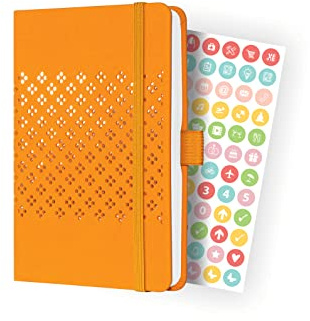 SIGEL J4210 Wochenkalender Jolie 2024, ca. A6, orange, Hardcover, Gummiband, Stiftschlaufe, Einstecktasche, 174 S., aus nachhaltigem Papier, Terminplaner