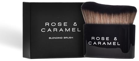 Pinceau mélangeur Kabuki pour le visage et le corps Rose & Caramel Applicateur d'autobronzant