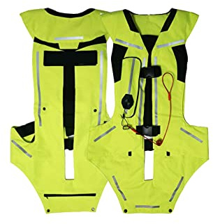 LMLTOP Chaleco Airbag for Motociclistas Chaleco Ligero Con Airbag De Alta Visibilidad Con Bolsa De Aire En El Cuello No Equipado Con Cartucho De CO2 (Color : Green, Size : 3XL)