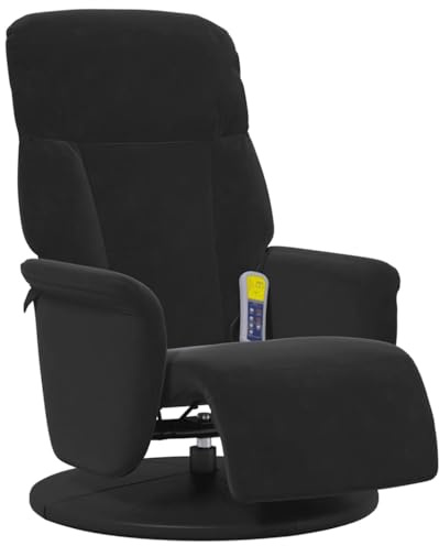 vidaXL Massagesessel mit Fußteil Schwarz Samt