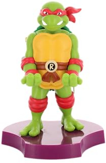 Cableguys Minis Teenage Mutant Ninja Turtles Raphael Support Telephone et Socle pour écouteurs - Gamer Accessoire pour Setup Gaming et Chambre, Support Smartphone et Petits appareils