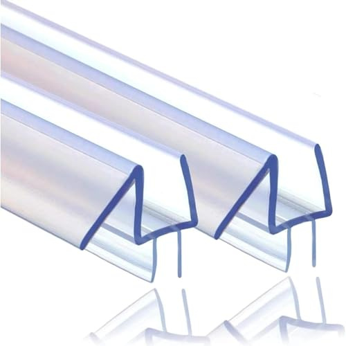 2 Stück 70cm Duschtür Duschlippe Duschdichtung Dichtung Dusche für Glastür 6-12mm Transparent (8mm)
