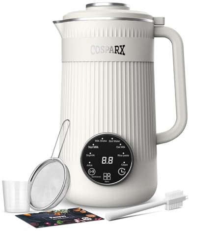 8 in 1 Nut Milk Maker Machine Blender, 32oz Homemade Soy, Almond, Oat, Coconut, Plant Based and Non Dairy Beverages, Nutmilk Maker Machines – with Delay Start and Keep Warm Functions