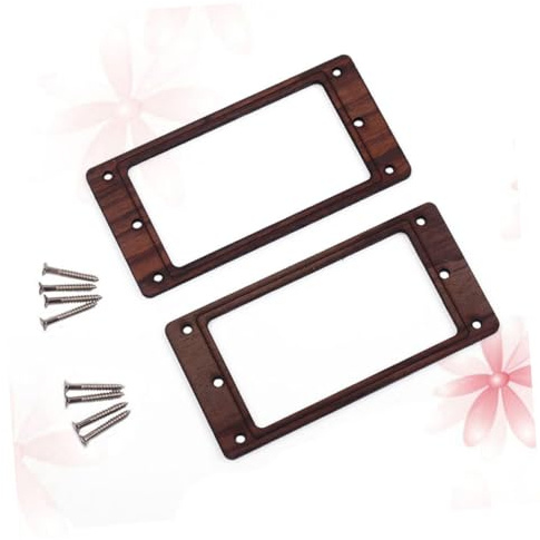 Brauner Humbucker Rahmen für E-gitarren mit 8 Schrauben Gb305l | 2 Stück, Feine Verarbeitung für Selbstgemacht, Ersatzteil für Doppelspulen Tonabnehmer, Elegant