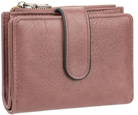 ONEKERUN Geldbörse Damen PU Leder Mittelgroß Portemonnaie Damen Geldbeutel mit RFID Blockierung Portmonee Große Kapazität Brieftasche für Frauen mit Vielen Kartenfächern & Zipper Münzfach