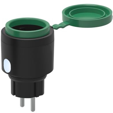 Offgridtec Smart WiFi Außensteckdose, App-gesteuert über Smart Life/Tuya, Echtzeit-Energieüberwachung, Timer & Szenen, Alexa/Google Home kompatibel, 16A/3680W Maximalbelastung, 1 Stück