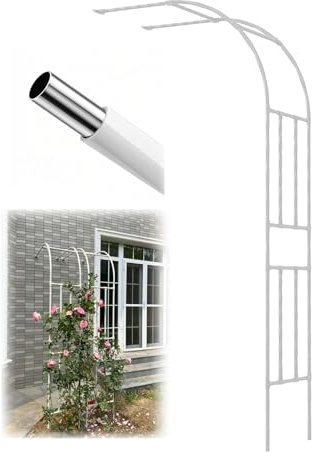 Arche de jardin en métal pour rosiers grimpants, pergola, treillage réglable, 90300 cm, décoration de mariage, cadre de support élégant (180 x 240 cm l x H)