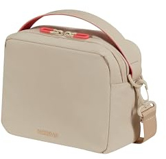 American Tourister Puffypop - Väska, 20 cm - Med AirPods-fack, Avtagbar axelrem - Beige
