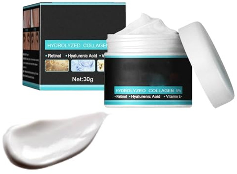 Crème Hydratante Pour Hommes Au Collagène,Creme Hydratante Visage Homme,Creme Rétinol,Cremes Collagene Soin Visage Homme, Soin Anti-âge Jour Et Nuit Avec Acide Hyaluronique & Rétinol (1PC, 30G)
