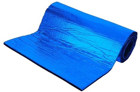 predolo Tapis d'isolation phonique universel pour intérieur de voiture, mousse de caoutchouc polyvalente, épaisseur 10 mm, 100 x 50 cm, Bleu
