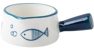 Såsskål Mini mjölkkanna med handtag hushålls keramisk spetsig mun såskanna kaffegräddebehållare Såskanna(Blue)