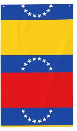 Bandera nacional de Venezuela, 150 x 90 cm, banderas personalizadas con imagen de bandera nacional para uso en exteriores