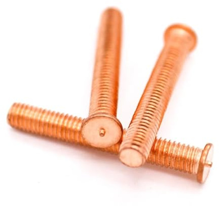 Pernos de soldadura, 2/50pc M3-M10 Carbon Steel Copper Plated Stud Weld Spot Welding(40mm,10pcs M4)