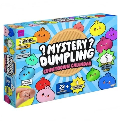 2026 Dumpling Advent Calendar, Dumpling Squishies Mystery Advent Countdown Calendar with 24 Pcs Random Surprise Squishies Toys, Stress Relief Sensory Fidget Toy Adults & Teens