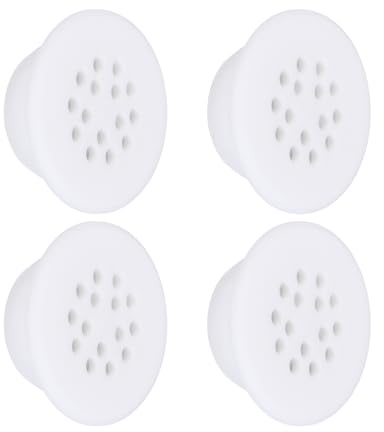 QUARKZMAN 4 Pcs Anneau De Débordement Pour Lavabo De Salle De Bain, Couvercles Ronds Pour Trou D'Évier, Bouchon De Drain En Silicone ABS Avec Valve Anti-Odeurs Pour Cuisine Salle De Bain,