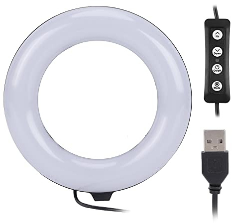Ring-Fülllicht, 6 Zoll Dual-Farbtemperatur-tragbare Laptop-LED-Videoleuchte Online-Meeting-Fülllampe, Zum Aufnehmen und Aufzeichnen von Videokonferenzen Selfie Live