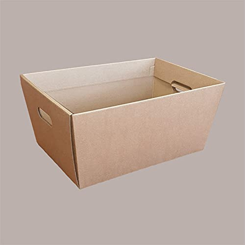 Lucgel cesto vassoio conico in carta avana formato grande 435x280H230mm - 5 pezzi -