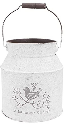 YRHH Vase À Fleurs Minable Pot À Lait Vintage Pot De Fleur Rustique Shabby Chic Déco Fer Maison De Campagne Vase Pot en Métal Seau Rétro Jardinière pour Balcon Bureau Bureau Vie