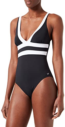 Haute Pression Femme R1011 Maillot De Bain Une Pièce, Noir/Blanc, 42 EU