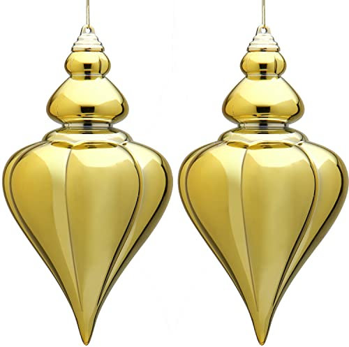 2er Set Weihnachtskugel Christbaumkugel Groß Bruchfest Glänzend Weihnachtsdeko aus Kunststoff Weihnachtsbaumschmuck Weihnachtsdekoration