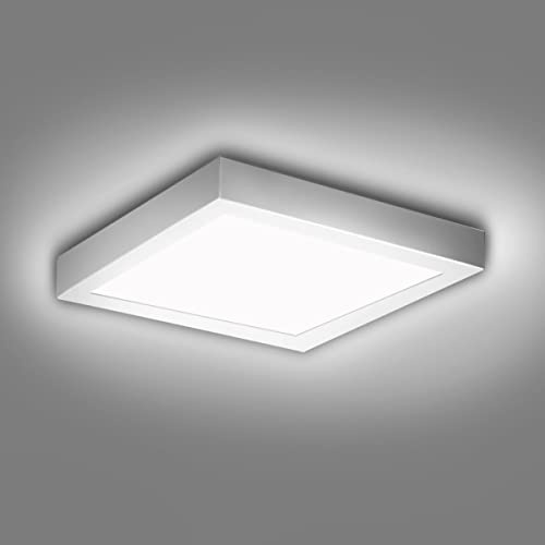 EXTRASTAR Plafoniera LED Soffitto Quadrata 18W, Lampada da Soffitto LED Moderno 4200K 1980LM Plafoniera Bagno Plafoniere da Ufficio Luce Soffitto per Camera da Letto Cucina Soggiorno Balcon