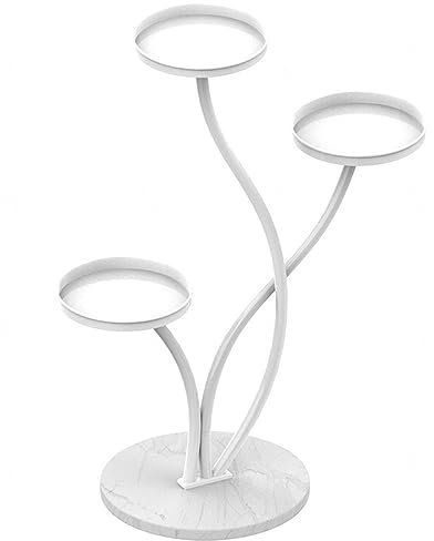 DECORN Plant Stand Metal Indoor Outdoor | 3 Tier Tall Flower Pot Holder Stands | Multiplel Planter Rack Display Shelves for Patio Living Room Balcony Office Tiered Plant Table,White
