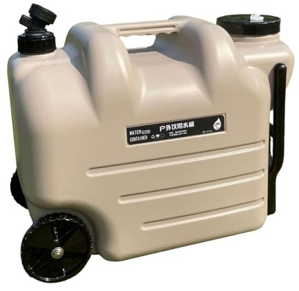 Milageto Récipient d'eau Seau à Eau avec Roues réservoir d'eau Portable Transporteur de Stockage d'eau pour Camping Pique-Nique d'urgence Lavage de Bain
