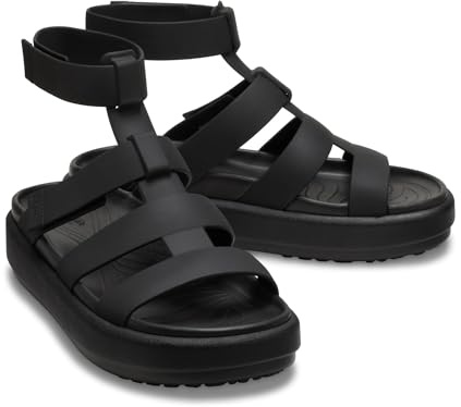 Crocs Gladiatore di Brooklyn Luxe, Nero/nero, 41 EU