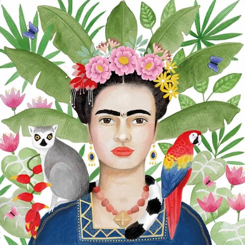 20 Servietten Menschen Frau mit exotischen Tieren als Tischdeko. Papierservietten mit Motiv. Auch für Decoupage und Serviettentechnik 33x33cm